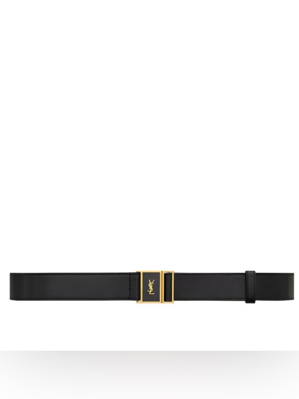 Saint Laurent YSL Cassandre YSL Magnetic Leather Belt
